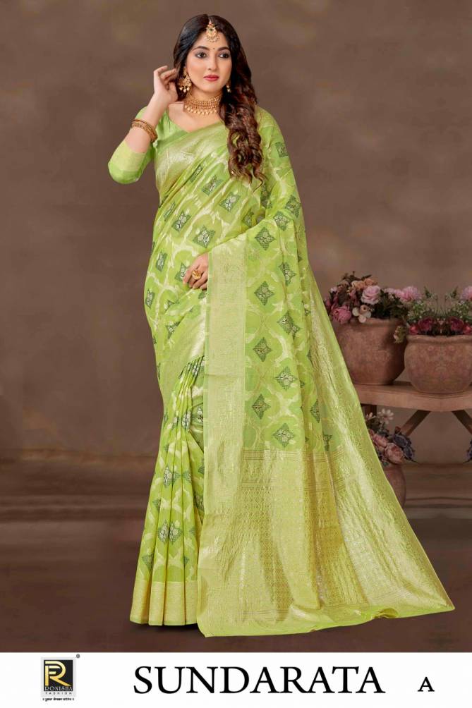 Sundarata By Ronisha Banarasi Silk Designer Sarees Wholesale Market In Surat With Price
